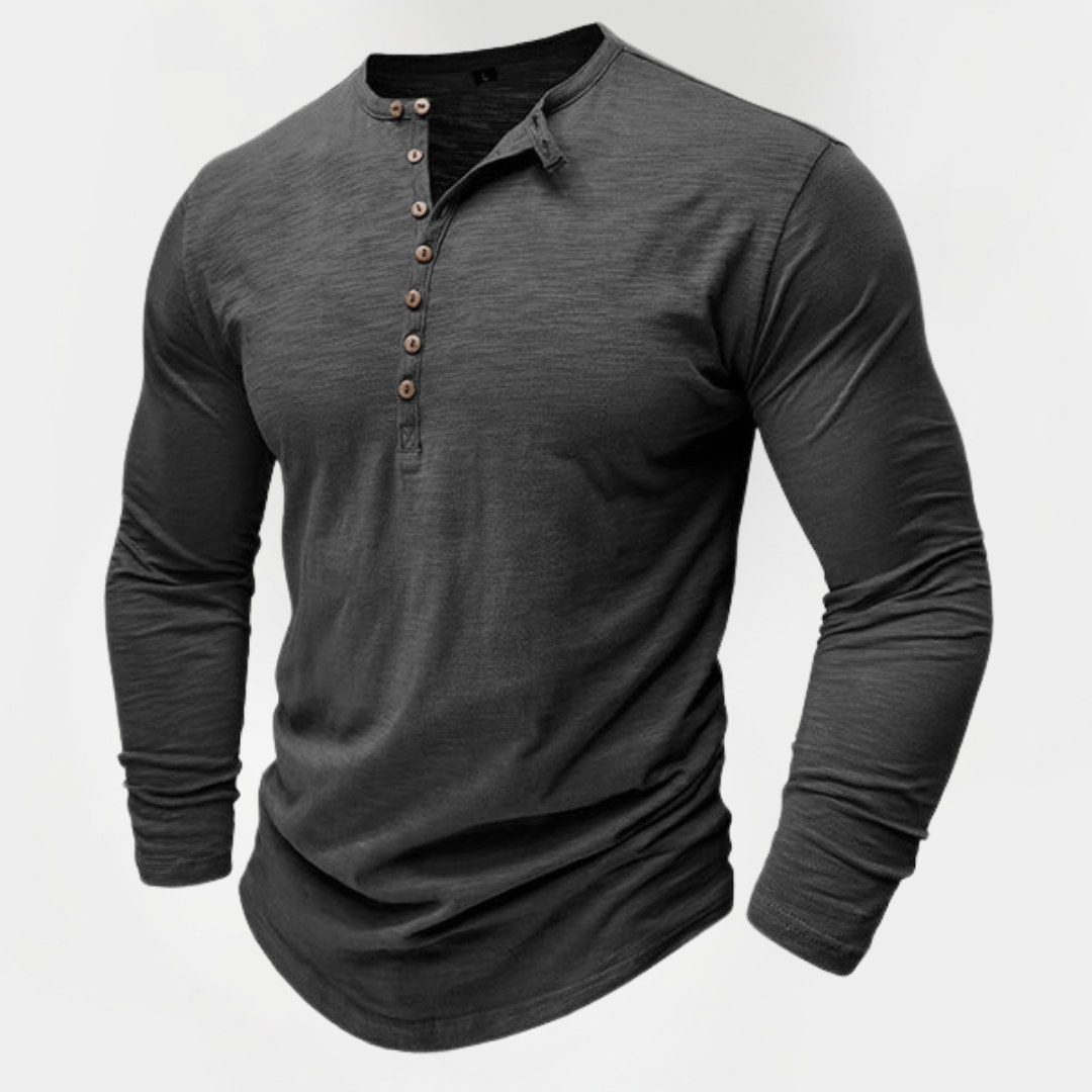 Felix | Long Sleeve Henley Shirt