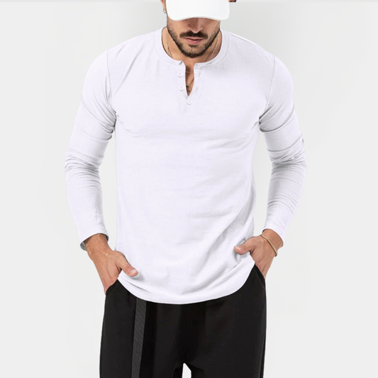 Declan | Classic Long Sleeve Henley Shirt