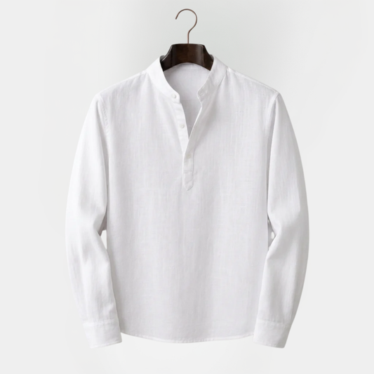 Miles | Collarless Long Sleeve Shirt