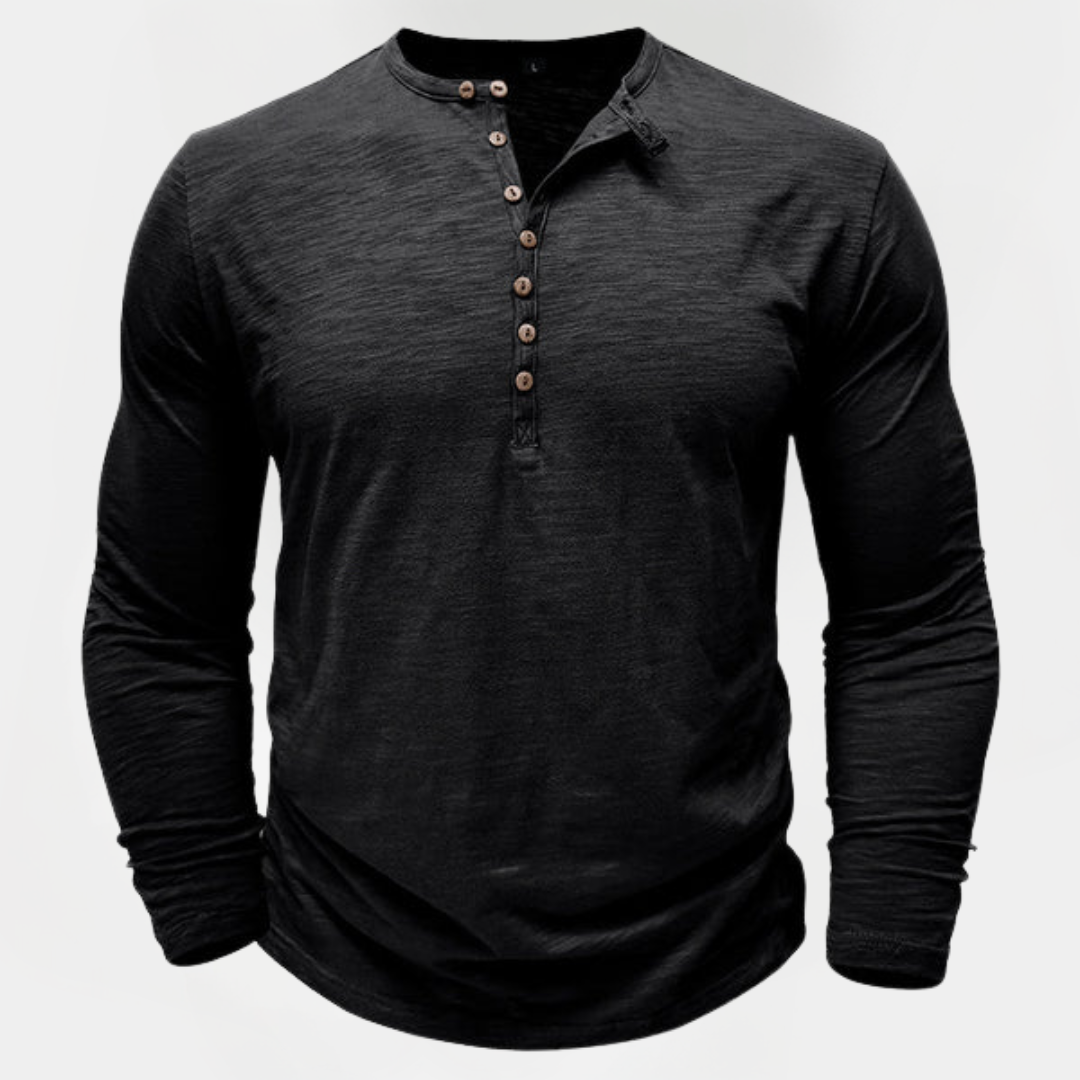 Felix | Long Sleeve Henley Shirt