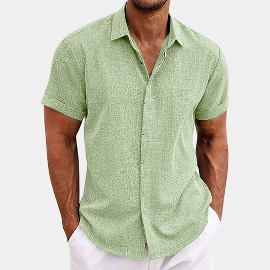 Mason | Linen Blend Short Sleeve Shirt