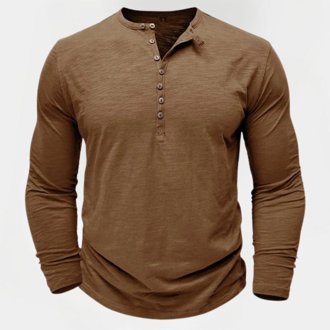Felix | Long Sleeve Henley Shirt